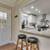 wood burning free stand fireplace - kitchen - finished basement 4 thumbnail