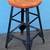 Vintage angled iron industrial stool w/wood top 1 thumbnail