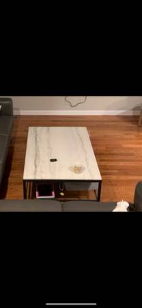 Crate and Barrel Marble Table 1