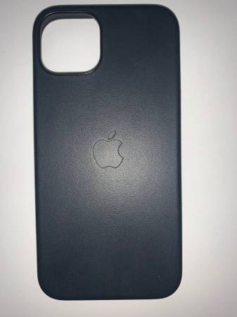 NEW Apple Blue Black Leather MagSafe Case iPhone 12 13 Plus Pro Max 1
