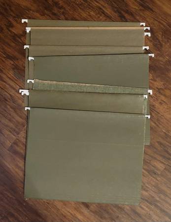 Dark And Medium Green Hanging File Folders. 1