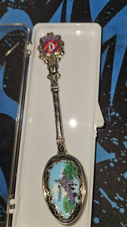 Very rare 1970s silver enamel disney teaspoon 1