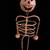 21” Halloween Pumpkin Jack-o-Lantern Head Skeleton Hanging Decor 1 thumbnail