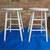Two 24” Wood Bar Stools or Kitchen Stools or Counter Stools--XL Seats 2 thumbnail