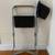 Vintage Chrome Folding Director’s Chair — Black Leather, Welded Frame 10 thumbnail