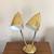 Mid Century Double Goose Neck Brass Desk Lamp 3 thumbnail