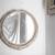 Tromp l'Oeil Metal Antelope Horns Round Wall Mirror 2 thumbnail