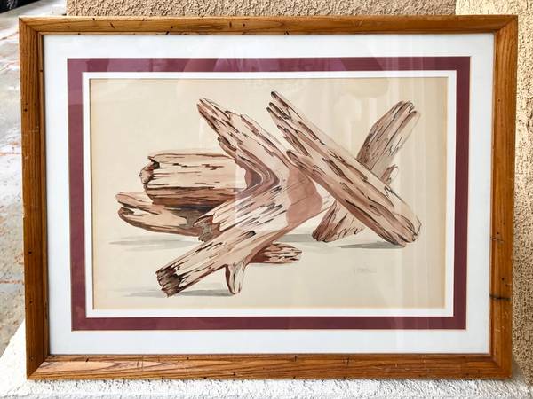 Original Watercolor Painting - Driftwood Beach 1