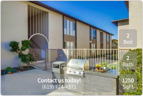 $2,935 / 2br - 1250ft2 - Central location in La Mesa. 2 Bed, 2 Bath! Stop by for a tour! (La Mesa - Near Historic La Mesa Village)64037041926275121