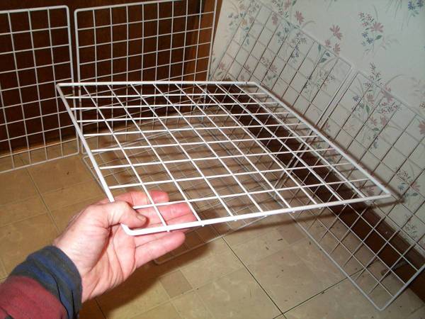 6 white METAL SHELF INSERT SQUARES Closet Organizer Shelves 1
