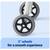 Medline Lightweight Two Button Folding Walker with 5" Wheels, Aluminum Frame Sup 6 thumbnail