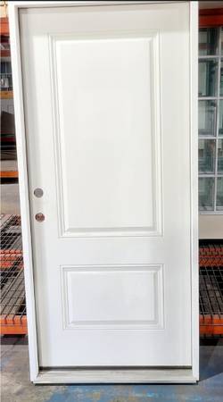 New 36" 2 Panel RH Inswing Fiberglass Exterior Entry Door 1