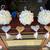Wedding Hanging Rose Bouquets and String of Gold & Silver Hearts 1 thumbnail