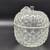 Vintage Glass Apple Candy Dish W/Lid, Hexagon Faceted Cut 2 thumbnail