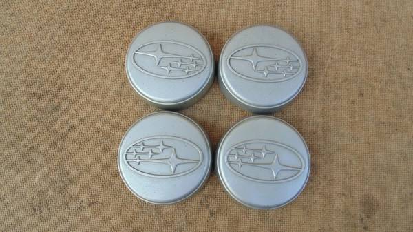 Silver Subaru center caps for Subaru steel rim 1