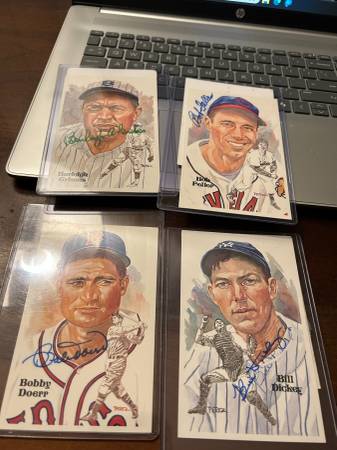 SIGNED  PEREZ STEELE BASEBALL POSTCARDS 1