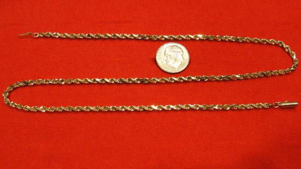 Gold Rope Necklace 14K 1