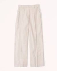 Abercrombie & Fitch - Women's Clean Linen-Blend Tailored Wide Leg Pant 1