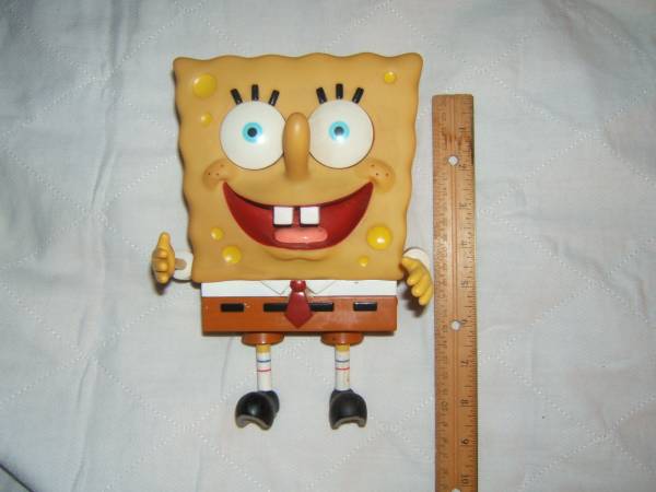 2002 SPONGEBOB SQUAREPANTS Squeeze Me Eye Poppin’ VIACOM Talking Toy 1