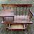 Antique Wood Hitchcock Style Phone Table Gossip Bench With Drawer 3 thumbnail