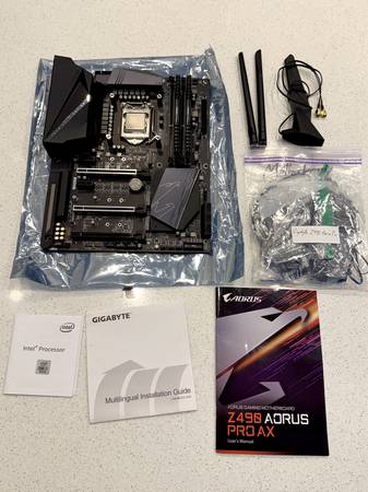 Gigabyte Z490 Aorus Pro AX Motherboard + i7-10700K CPU + 32GB DDR4