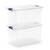 STERILITE 66qt Clear Storage Bin with Latch Purple (Set of 4) 5 thumbnail