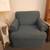 Plush Comfy Upolstered Blue Chair 1 thumbnail