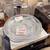 Assorted clear glass serving pieces including an etched floral scallop 21 thumbnail