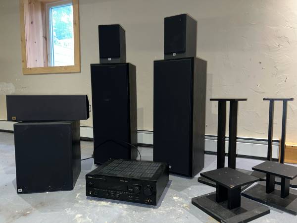 JBL surround sound system with Yamaha receiver 1