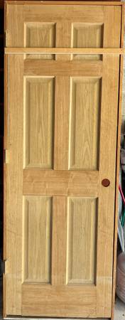 Solid oak interior door prehung 1