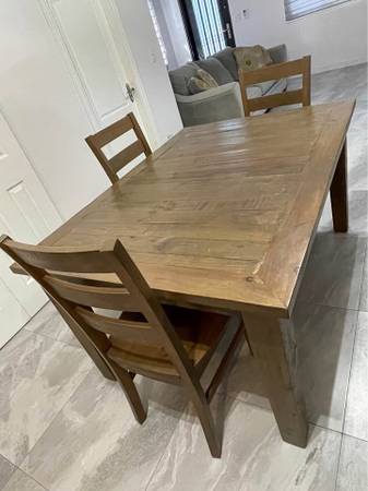 STURDY WOOD DINING SET 1