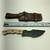 Regal Edge 10” Tracker Hunting Knife, Camel Bone Handle & Leather Sheath 2 thumbnail