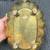 Vintage Brass Jardinière Scalloped Oval Bowl with Rams Head Handles and Paw Fee 8 thumbnail