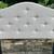 Stately Queen Upholstered Neutral Tan/ Gray Adjustable Height Tufted Headboard 1 thumbnail