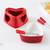 Heart Shaped Red Porcelain Chocolate Fondue Set 2 thumbnail