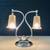 Art Deco Chrome Twin Arm Desk Lamp w/ Frosted Glass Shades, c.1930’s 1 thumbnail