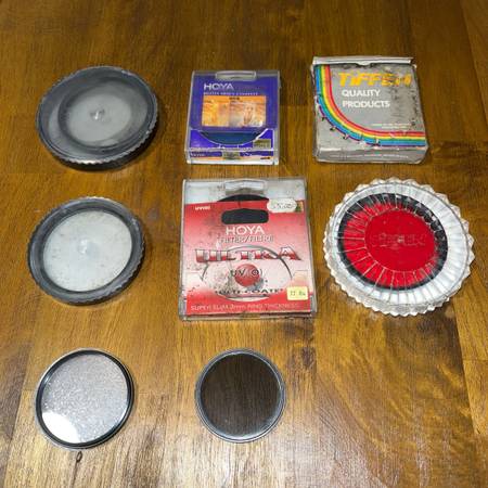 Set of assorted camera lenses and filters 1