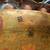antique HAMMERED METAL round table top w glass insert 21 thumbnail