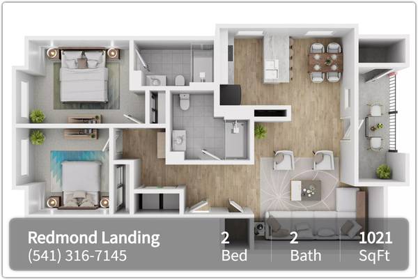 $1,424 / 2br - 1021ft2 - ¡Mire de qué están hablando nuestros residentes! (Redmond)63839292000129121