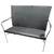 Outdoor patio poly rattan bench sofa sunbrella cushion steel 1 thumbnail