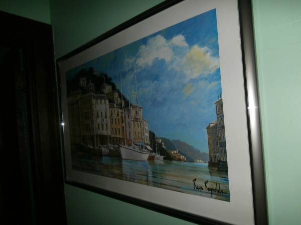 Fishing Boats In Italy Framed In Glass Picture 1