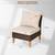 Argyri Armless Wicker Outdoor Patio Chair with Cushion 2 thumbnail