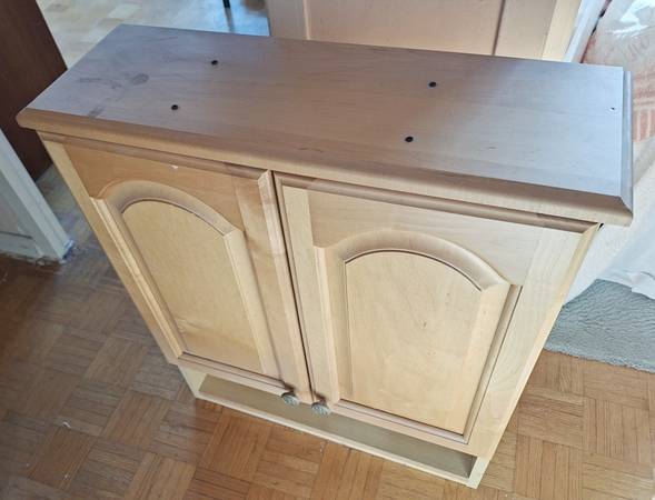 Solid Pine Wood Wall Storage / Vanity Cabinet 1
