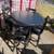 Distressed Solid wood black finished bar height table and four chairs 2 thumbnail