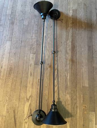 (x2) Bronze Pendant Ceiling Lights 1