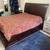 Solid dark wood full-size bed frame with built-in under bed storage 1 thumbnail