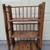 32" VINTAGE TORTOISESHELL RATTAN FOLDING ETAGERE, BOOKSHELF or DISPLAY 1 thumbnail