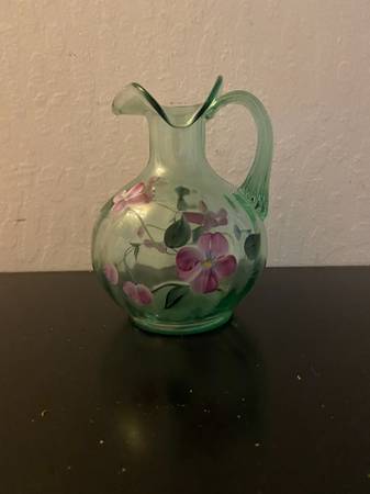 Fenton Signed Vase Pitcher by A Wagner 1