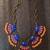 J. Crew Fan Fringe Fiesta Colorful Statement Bib Necklace 1 thumbnail