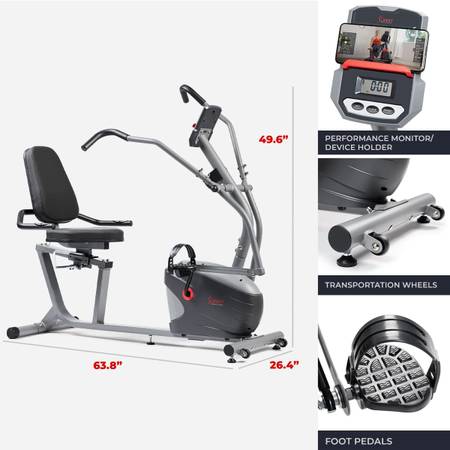 Recumbent Bike w/Dual Motion Arm/Leg Exercisers 1